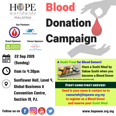  HOPE worldwide Malaysia Blood Donation Campaign